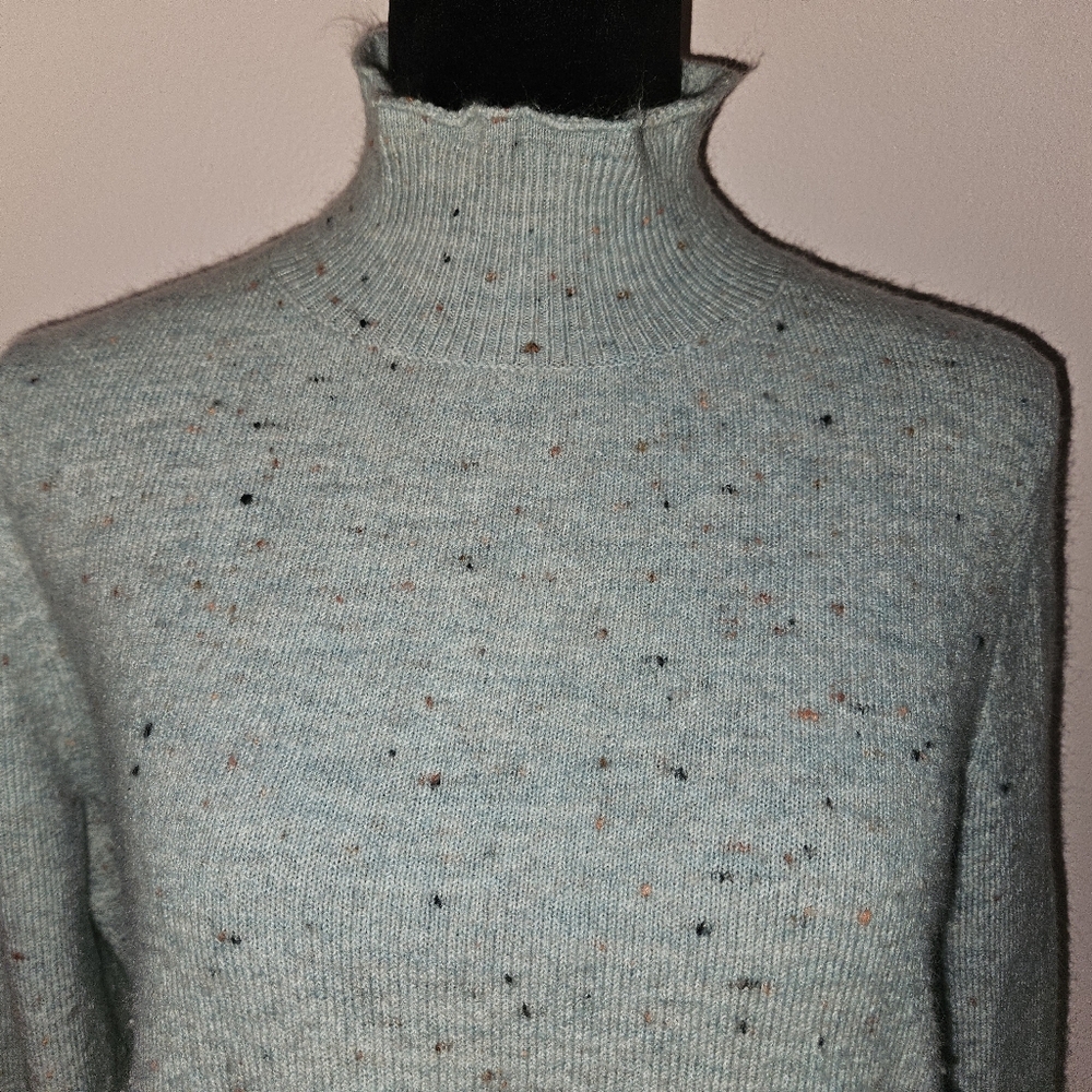 LOFT Light Blue Confetti Sweater - Size Large 🎉 - Picture 2 of 7